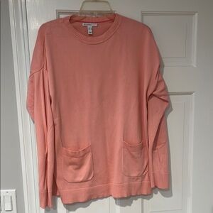 EUC Isaac Mizrahi Live Pink Crewneck Sweater Medium